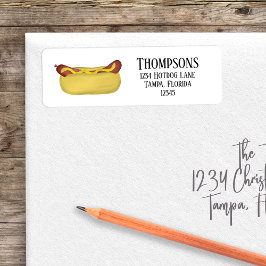 Eenvoudige Basic Hot Dog Stijlvol Etiket