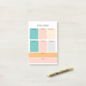 Eenvoudige Basic Planner-taakweekagenda voor taken Post-it® Notes (Op bureau)