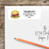 Eenvoudige basic stijlvolle hamburger etiket