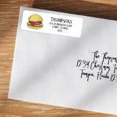 Eenvoudige basic stijlvolle hamburger etiket