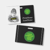 Eenvoudige, basis badge met personeelsportret (Voor- en achterkant)