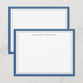 Eenvoudige Basis Gepersonaliseerde Lichte Marine B Notitiekaartje (Voorkant / Achterkant)