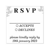 Eenvoudige basis Ivy bloemenbruiloft Zelfinktende Stempel (Design)