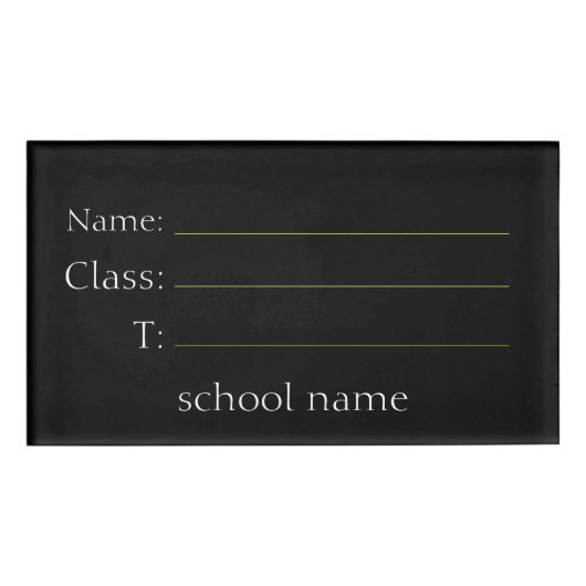 eenvoudige basis student-ID Naambadge (Voorkant)