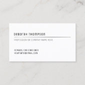 Eenvoudige basis wit helder en schoon pro visitekaartje (Voorkant)