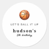 Eenvoudige Basketbal Feest Stickers (Voorkant)