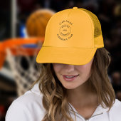 Eenvoudige Basketball Club Name Custom Logo Trucker Pet