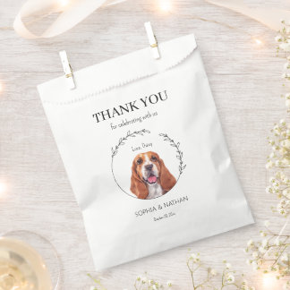 Eenvoudige Basset Hound Bruiloft Dank u Favor Bag Bedankzakje