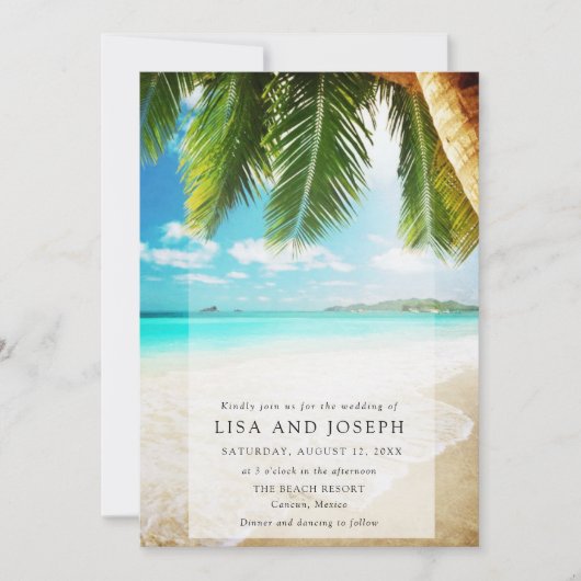 Eenvoudige batchbestemming bruiloft kaart (Voorkant)