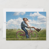 Eenvoudige batchbestemming bruiloft save the date (Achterkant)