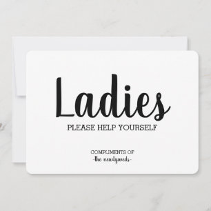 Eenvoudige Bathroom Basket Sign-Dames Kaart