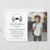 Eenvoudige BBQ Graduation Party-fotouitnodiging Kaart (Voorkant)