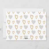 Eenvoudige be Merry Script Hecht Cute Gold foto Feestdagenkaart (Achterkant)