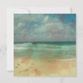 Eenvoudige Beach Destination Bridal Shower-uitnodi Kaart (Achterkant)