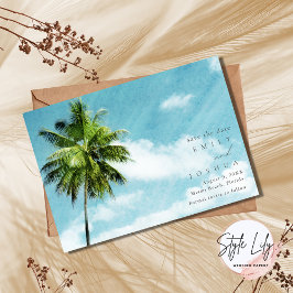 Eenvoudige Beach foto bruiloft Save The Date