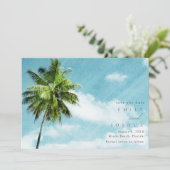 Eenvoudige Beach foto bruiloft Save The Date (Staand voorkant)