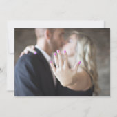 Eenvoudige Beach Photo Destination Wedding Save The Date (Achterkant)