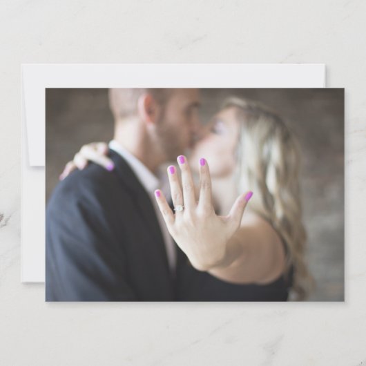 Eenvoudige Beach Photo Destination Wedding Save The Date (Achterkant)