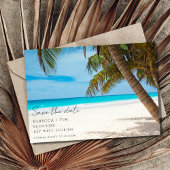 Eenvoudige Beach Photo Destination Wedding Save The Date