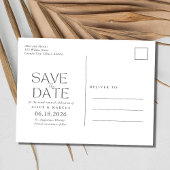 Eenvoudige Beach Vow Vernieuwing Save the Date Aankondigingskaart