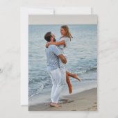 Eenvoudige Beach Weddenfoto Save the Date Kaart (Achterkant)