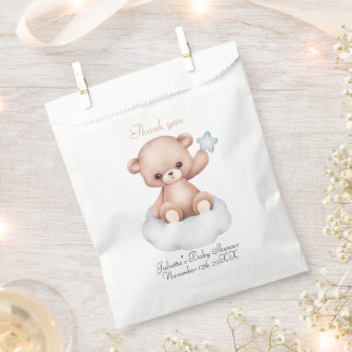 Eenvoudige Bearly Baby shower gunstzak Bedankzakje