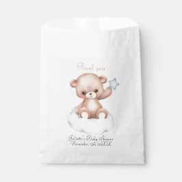 Eenvoudige Bearly Baby shower gunstzak Bedankzakje