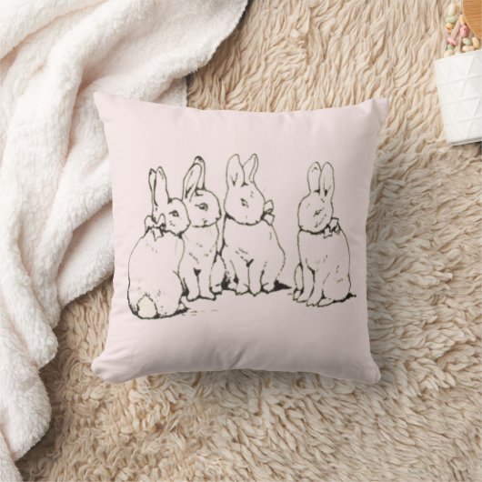 Eenvoudige Beatrix Potter Bunny kinderkamer Kussen (Deken)
