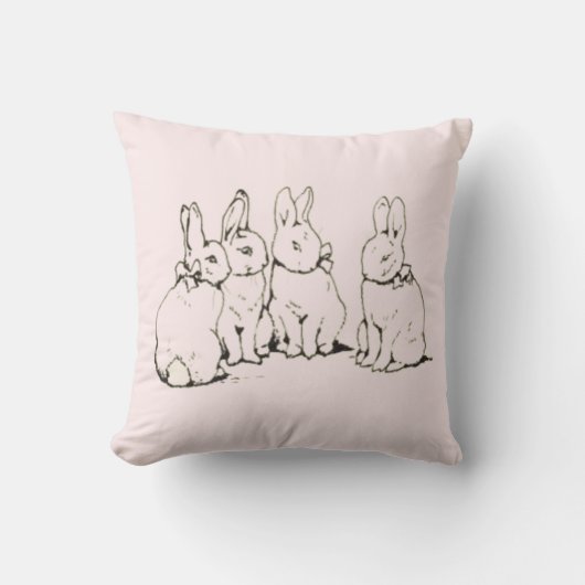Eenvoudige Beatrix Potter Bunny kinderkamer Kussen (Voorkant)