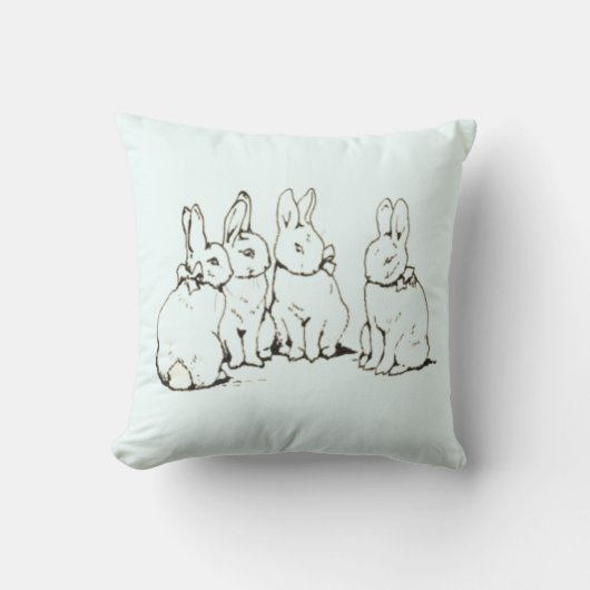 Eenvoudige Beatrix Potter Bunny kinderkamer Kussen (Voorkant)
