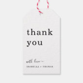 Eenvoudige bedank cadeaukaart cadeaulabel (Achterkant)