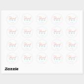 Eenvoudige bedank sticker voor douche / feestfavor (Vel)