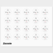 Eenvoudige Bedankje Label Ronde Sticker (Vel)