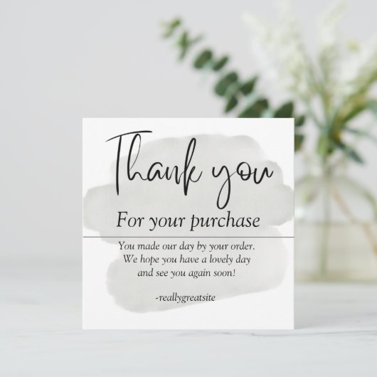 eenvoudige bedankkaart (Staand voorkant)