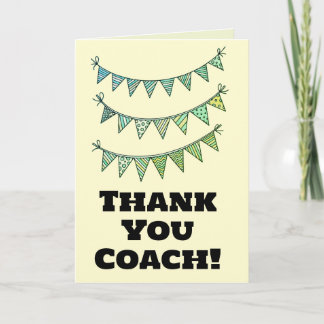 Eenvoudige bedankkaart coach