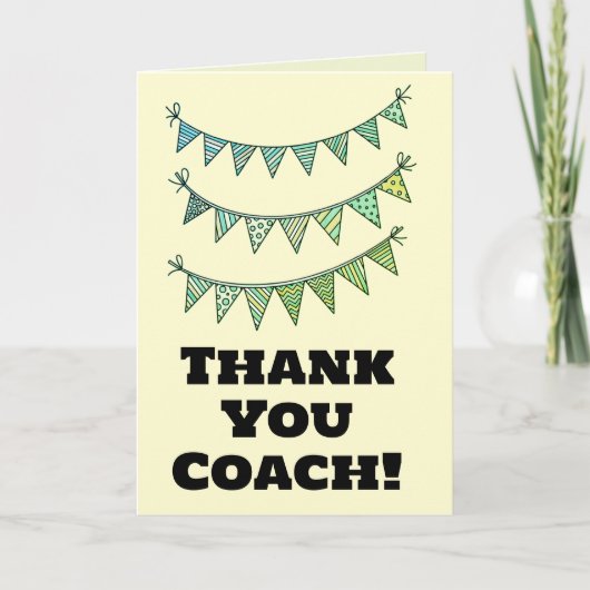 Eenvoudige bedankkaart coach (Voorkant)