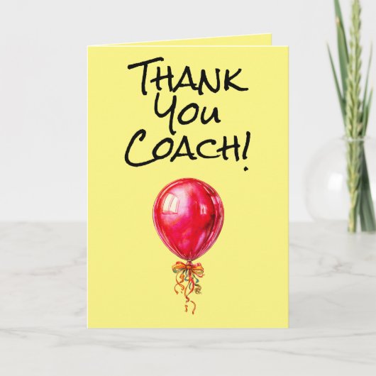 Eenvoudige bedankkaart coach (Voorkant)