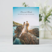 Eenvoudige bedankkaart met volledige foto (Staand voorkant)