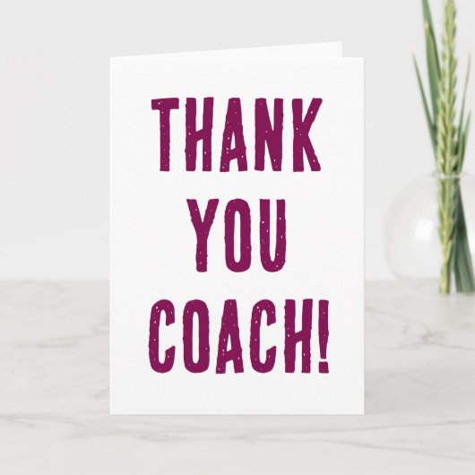 Eenvoudige bedankkaart voor je coach (Voorkant)