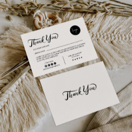 Eenvoudige bedankkaart voor online winkel