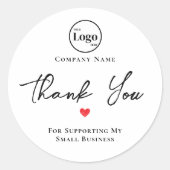 Eenvoudige Bedankt Label Ronde Sticker (Voorkant)