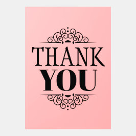 Eenvoudige Bedankt met ontwerpversieringen