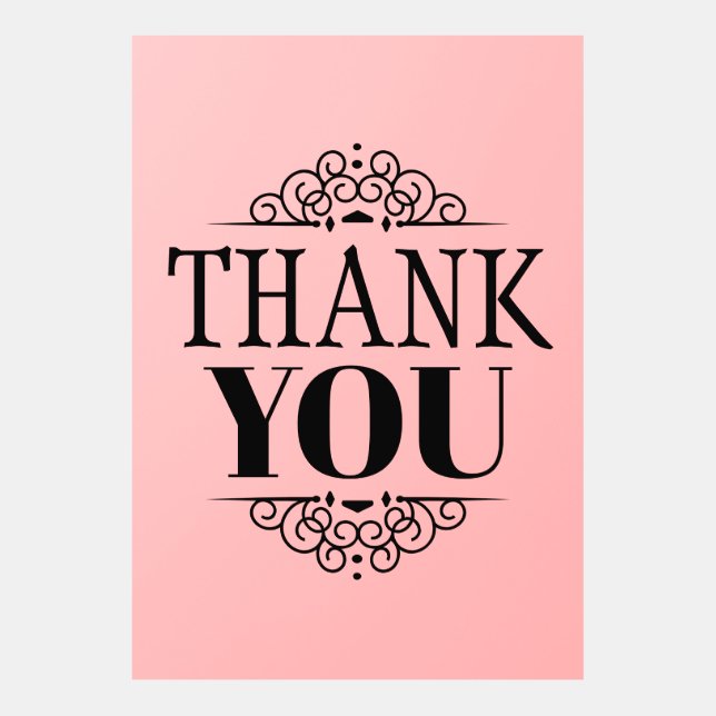 Eenvoudige Bedankt met ontwerpversieringen (Voorkant)