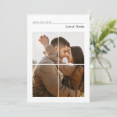 Eenvoudige Bedankt Moderne trouwfoto (Staand voorkant)