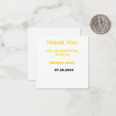 EENVOUDIGE BEDANKT NOTITIEKAARTJE (Voorkant / Achterkant in situ)