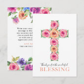 Eenvoudige Bedankt Religie met Waterverf Cross (Voorkant / Achterkant)