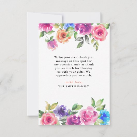 Eenvoudige Bedankt religie met Waterverf kruisen d (Achterkant)