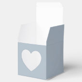 Eenvoudige Bedankt Stoffige Blauwe Namen Datum Aan Bedankdoosjes (Geopend)