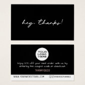Eenvoudige Bedankt voor het invoegen van kortingen Visitekaartje (Voorkant /achterkant)