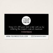Eenvoudige Bedankt voor het invoegen van kortingen Visitekaartje (Achterkant)